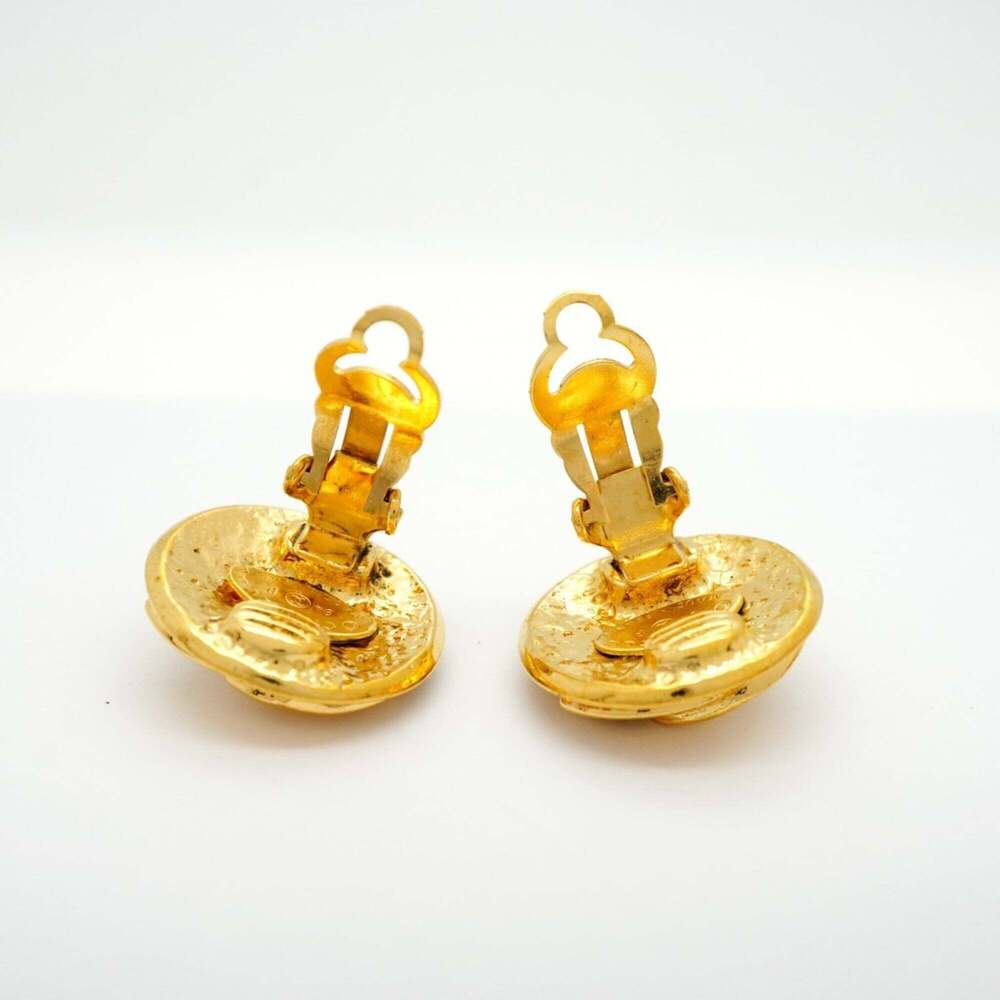 CHANEL Gold Logo Earrings - Picture 8 of 8